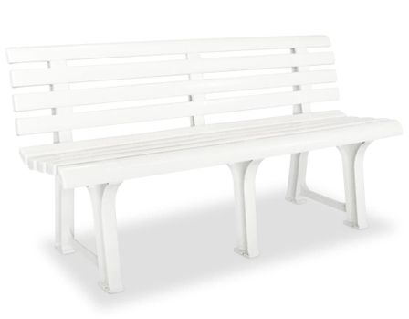 Banc de jardin en plastique BOUKA – Élégance & résistance extérieure