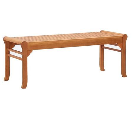 Banc de jardin eucalyptus massif solide Atdou 120 cm