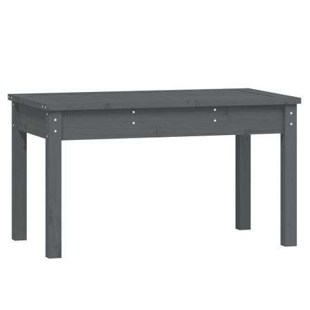 Banc de jardin gris 80x44x45 cm bois massif de pin