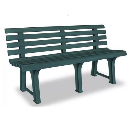 Banc de jardin plastique vert Bouka
