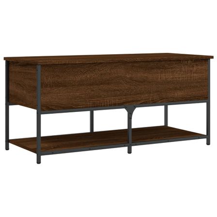 Banc de rangement chêne marron 100x42,5x47 cm bois d'ingénierie