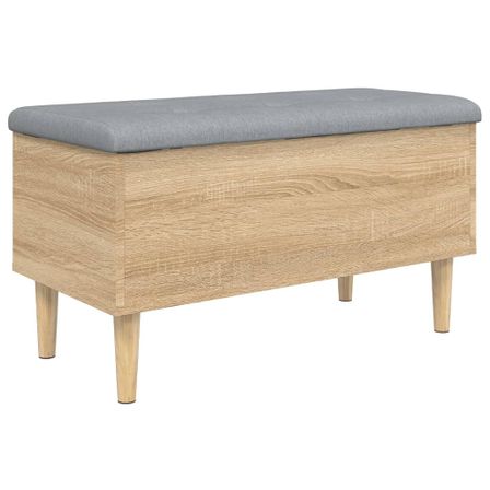 Banc de rangement chêne sonoma 82x42x46 cm bois d'ingénierie