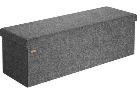 Banc de rangement en tissu pliable Kiva L 115 x H 38 x P 38 cm - Confort et praticité