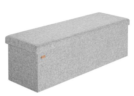 Banc de rangement en tissu pliable Kiva L 115 x H 38 x P 38 cm - Confort et praticité