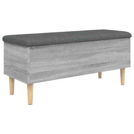 Banc de rangement sonoma gris 102x42x46 cm bois d'ingénierie