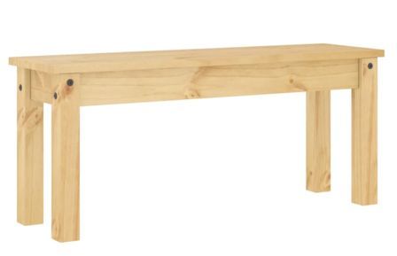 Banc en bois de pin massif Autika 105 cm – Élégance rustique et polyvalence