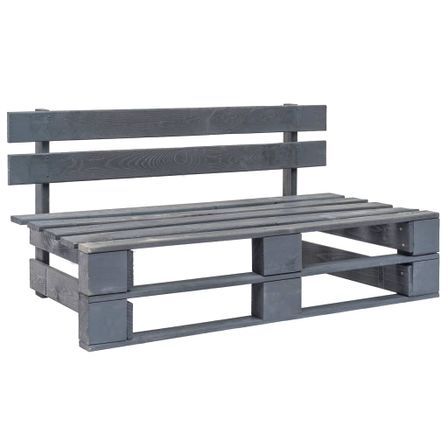Banc palette de jardin Bois Gris