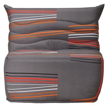 Banquette BZ gris imprimé 90x190 cm Matelas Starconfort 12 cm Artiste