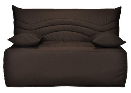 Banquette BZ microfibre 140x200 cm avec coffre de rangement matelas 12 cm Brioca