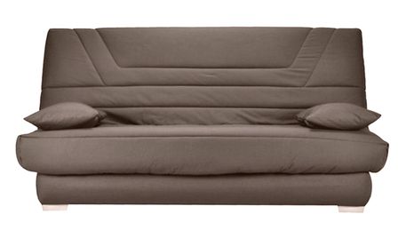 Banquette Clic Clac tissu matelas Bultex 14 cm avec rangement Bary