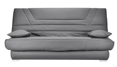 Banquette Clic Clac tissu matelas Bultex 14 cm avec rangement Bary
