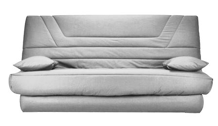 Banquette Clic Clac tissu matelas Bultex 14 cm avec rangement Bary