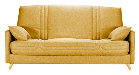 Banquette clic clac tissu 130x190 cm matelas Bultex 14 cm avec rangement Balia