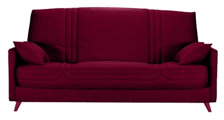 Banquette clic clac tissu 130x190 cm matelas Bultex 14 cm avec rangement Balia