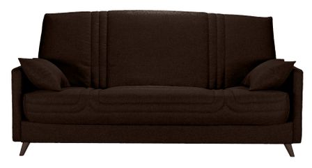 Banquette clic clac tissu 130x190 cm matelas Bultex 14 cm avec rangement Balia