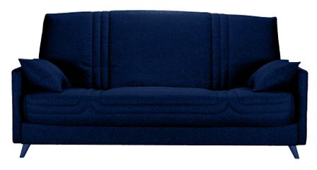 Banquette clic clac tissu 130x190 cm matelas Bultex 14 cm avec rangement Balia