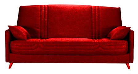 Banquette clic clac tissu 130x190 cm matelas Bultex 14 cm avec rangement Balia