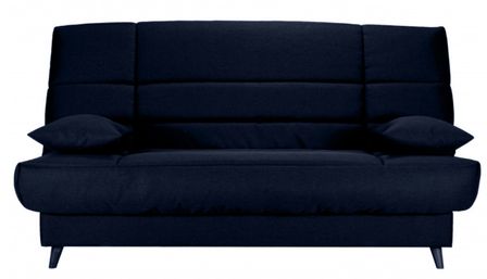 Banquette Clic-clac tissu 130x190 cm matelas Bultex 14 cm avec rangement Boky