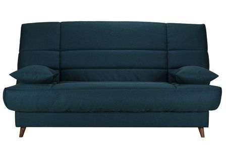 Banquette Clic-clac tissu 130x190 cm matelas Bultex 14 cm avec rangement Boky