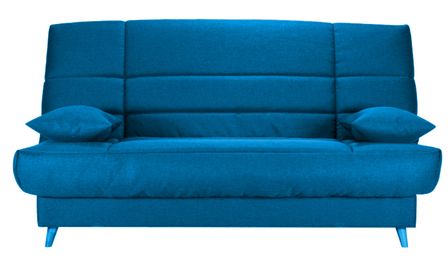 Banquette Clic-clac tissu 130x190 cm matelas Bultex 14 cm avec rangement Boky