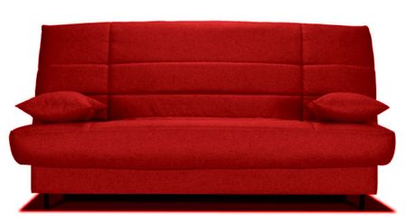 Banquette Clic-clac tissu 130x190 cm matelas Bultex 14 cm avec rangement Zéa