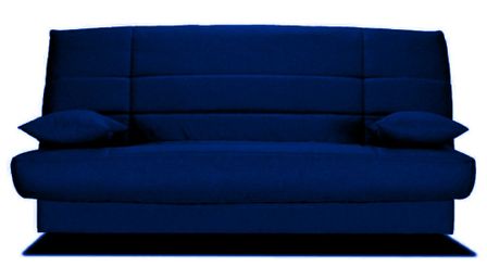 Banquette Clic-clac tissu 130x190 cm matelas Bultex 14 cm avec rangement Zéa