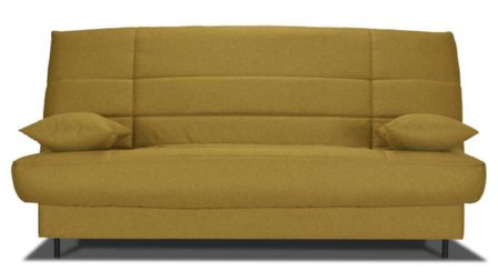 Banquette Clic-clac tissu 130x190 cm matelas Bultex 14 cm avec rangement Zéa