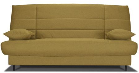 Banquette Clic-clac tissu 130x190 cm matelas Bultex 14 cm avec rangement Zéa
