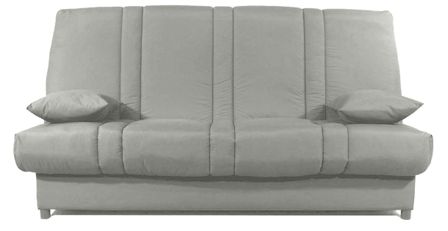 Banquette Clic-clac tissu 130x190 cm matelas Sofaconfort 14 cm avec rangement Sofia