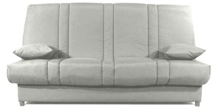 Banquette Clic-clac tissu 130x190 cm matelas Sofaconfort 14 cm avec rangement Sofia