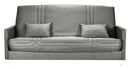 Banquette Clic-clac tissu 130x190 cm matelas Starbed 13 cm avec rangement Soly