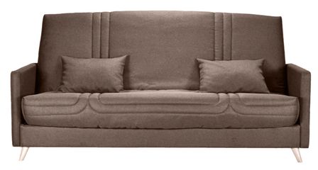 Banquette Clic-clac tissu 130x190 cm matelas Starbed 13 cm avec rangement Soly