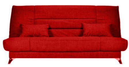 Banquette Clic-clac tissu 130x190 cm matelas Starflex 13 cm avec rangement Kalix