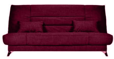 Banquette Clic-clac tissu 130x190 cm matelas Starflex 13 cm avec rangement Kalix