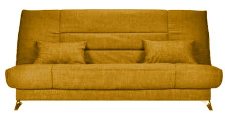 Banquette Clic-clac tissu 130x190 cm matelas Starflex 13 cm avec rangement Kalix