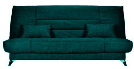 Banquette Clic-clac tissu 130x190 cm matelas Starflex 13 cm avec rangement Kalix