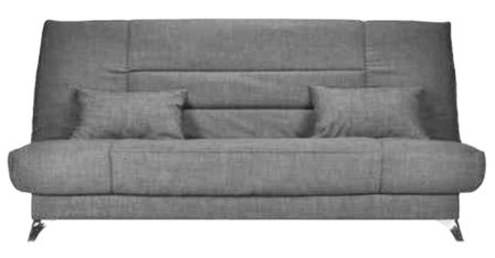Banquette Clic-clac tissu 130x190 cm matelas Starflex 13 cm avec rangement Malax