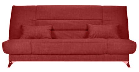 Banquette Clic-clac tissu 130x190 cm matelas Starflex 13 cm avec rangement Malax