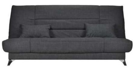 Banquette Clic-clac tissu 130x190 cm matelas Starflex 13 cm avec rangement Malax