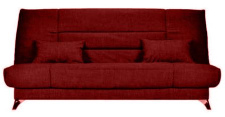 Banquette Clic-clac tissu 130x190 cm matelas Starflex 13 cm avec rangement Malax