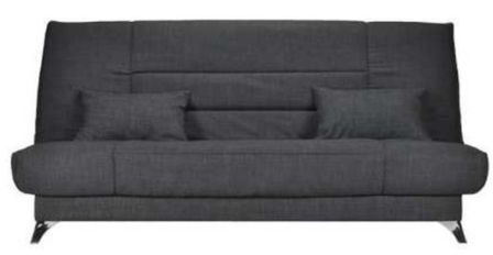 Banquette Clic-clac tissu 130x190 cm matelas Starflex 13 cm avec rangement Malax