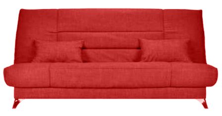 Banquette Clic-clac tissu 130x190 cm matelas Starflex 13 cm avec rangement Malax