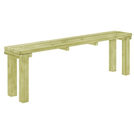 Banquette de jardin 130x27,5x45 cm Pinède imprégnée