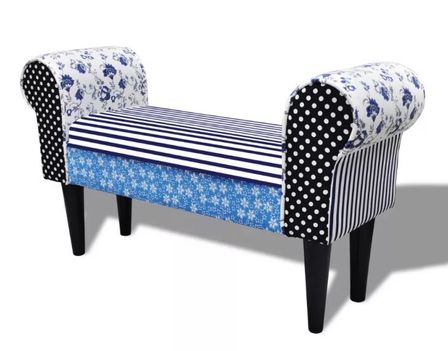 Banquette patchwork avec accoudoirs Manako 100 cm