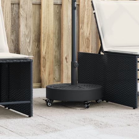 Base de parasol avec roues pour mâts Ø38 / 48 mm 27 kg rond