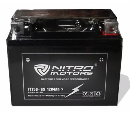 Batterie gel plomb 12V/5AH pour moto enfant Nitro motors