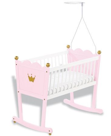 Berceau pin massif blanc et rose Prinzessin Karolin 40