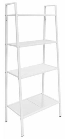 Bibliothèque 4 étagères métal blanc Henry