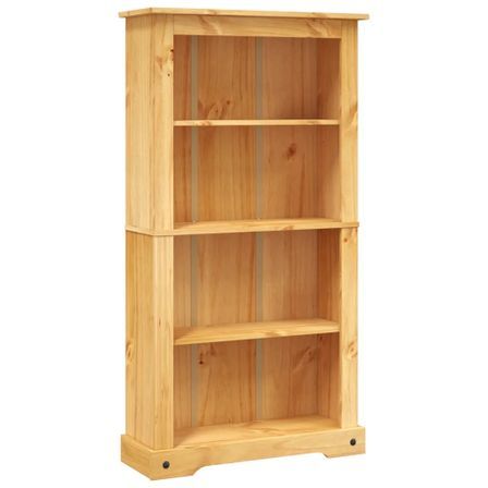 Bibliothèque 4 niveaux pin massif Houra 150 cm