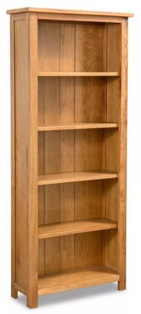 Bibliothèque 5 étagères chêne massif clair Candice